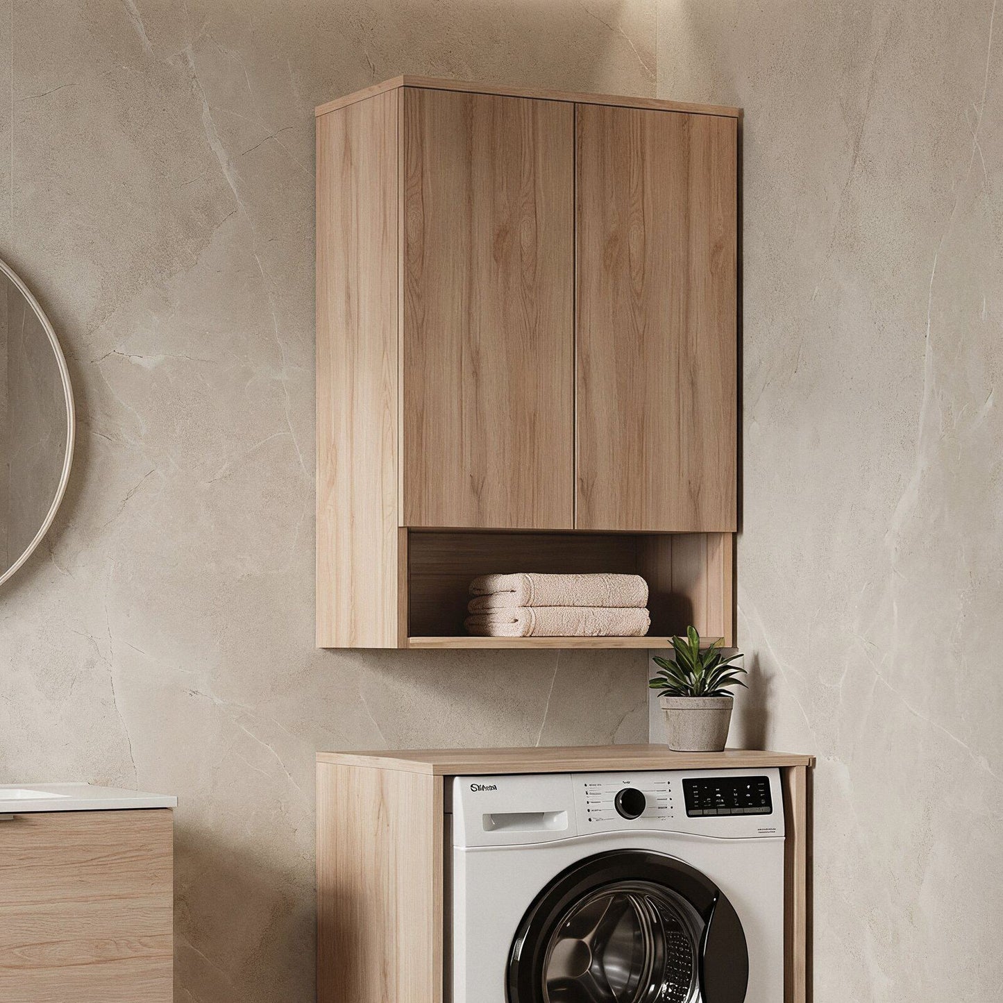 Ντουλάπι Καθρέφτης Μπάνιου 70x100x36 εκ. Δρυς | 785PNC1464