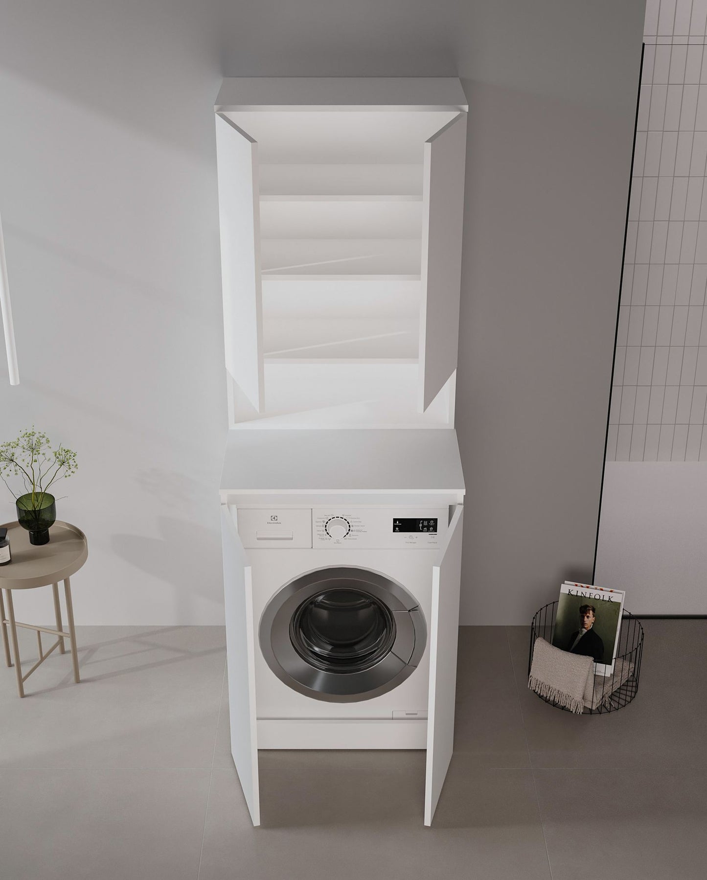 Ντουλάπι Καθρέφτης Μπάνιου 70x100x36 εκ. Matte White | 785PNC1466