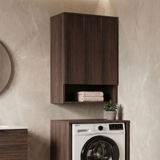Ντουλάπι Καθρέφτης Μπάνιου 70x100x36 εκ. Dark Walnut | 785PNC1467