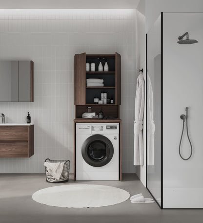 Ντουλάπι Καθρέφτης Μπάνιου 70x100x36 εκ. Dark Walnut | 785PNC1467