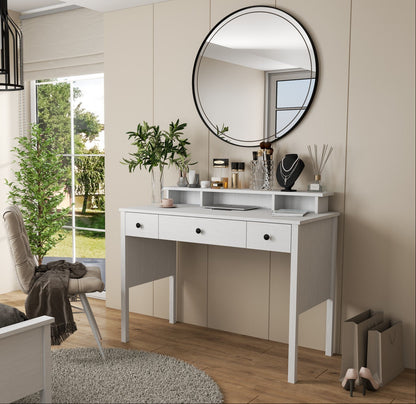 Τραπέζι Κονσόλα Εισόδου με Συρτάρια και ράφια Λευκό Μπουντουάρ Κρεβατοκάμαρας 787CDL1252