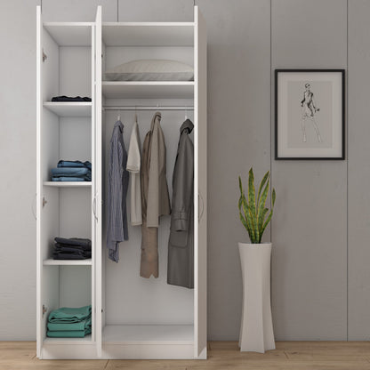Ντουλάπα 90x181x50 εκ Λευκό 787CDL1309