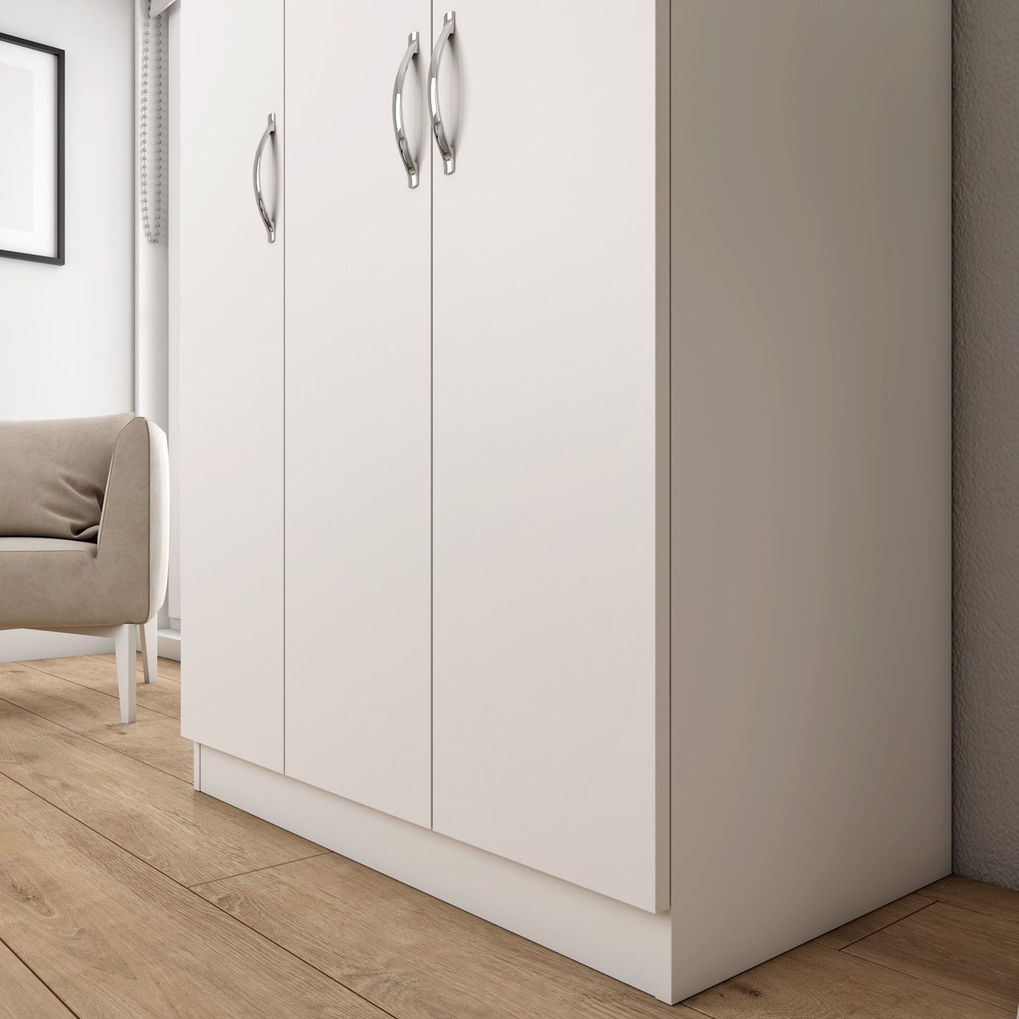 Ντουλάπα 90x181x50 εκ Λευκό 787CDL1309