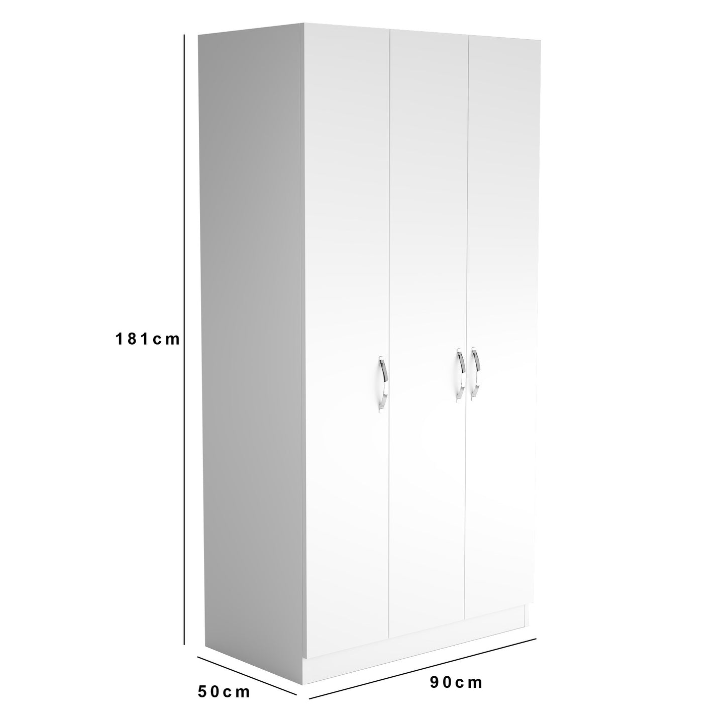 Ντουλάπα 90x181x50 εκ Λευκό 787CDL1309