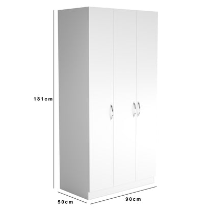 Ντουλάπα 90x181x50 εκ Λευκό 787CDL1309