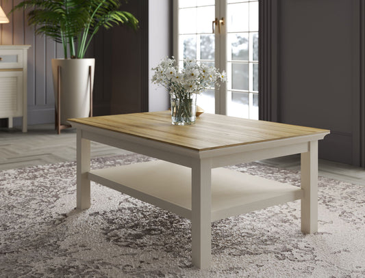 Τραπεζάκι Σαλονιού Κρεμ - Δρυς - Γκρι 100,2 x 70,2 x 43,6 εκ GR787CDL1912