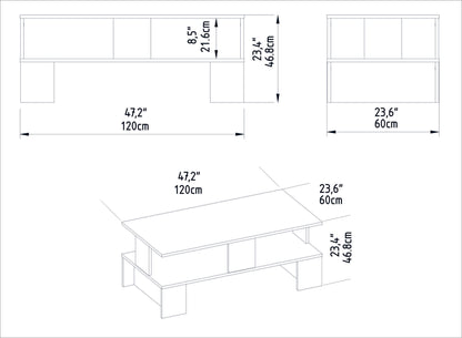 Τραπεζάκι Σαλονιού Cordoba 120 x 60 x 46,8 εκ GR788DEC4021