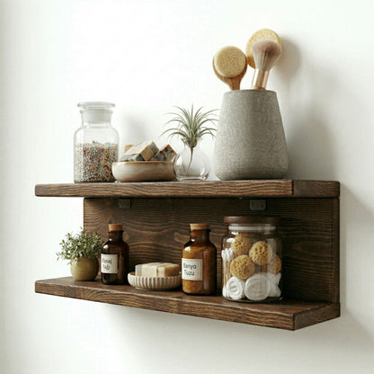 Διακοσμητικό Ξύλινο Ράφι Τοίχου 50x20x14 εκ Ξύλινο Μασίφ Ξύλο 792EVL4323