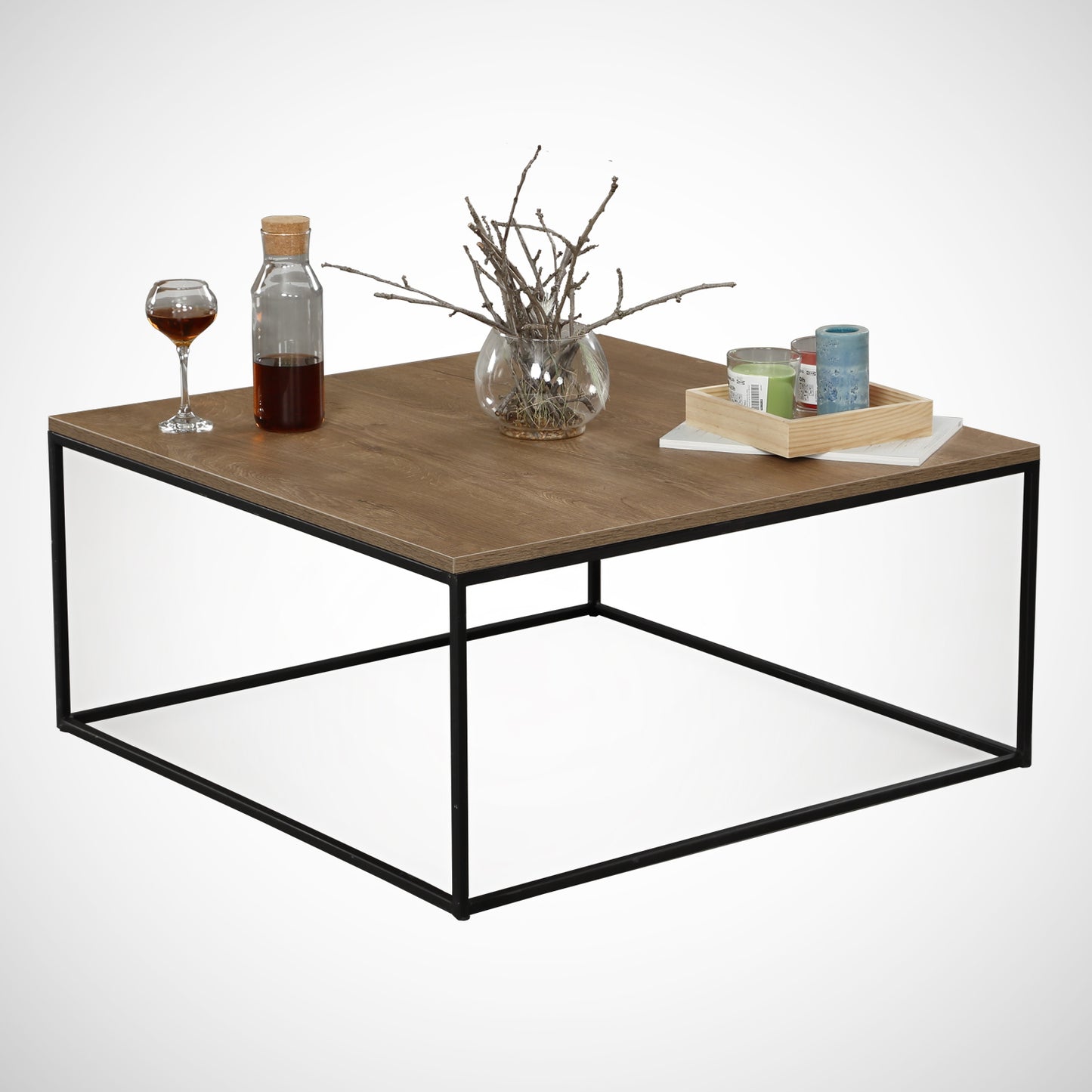 Τραπεζάκι Σαλονιού Καυκάσια Δρυς 75 x 75 x 43 εκ GR801CMY2848
