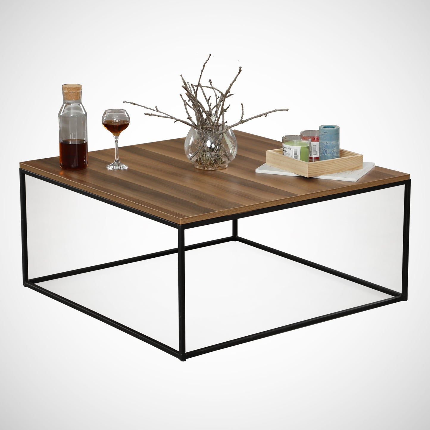 Τραπεζάκι Σαλονιού Καρυδί 75 x 75 x 43 εκ GR801CMY2851