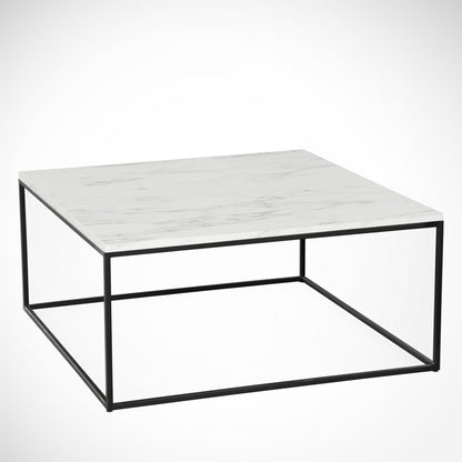 Τραπεζάκι Σαλονιού Λευκό - Μαύρο 75 x 75 x 43 εκ GR801CMY2853