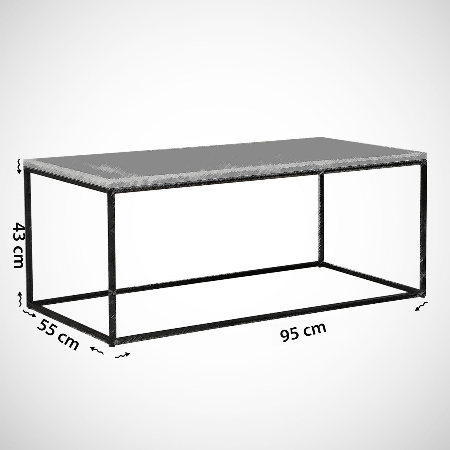 Τραπεζάκι Σαλονιού Λευκό 95 x 55 x 43 εκ GR801CMY2857