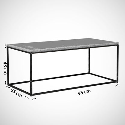 Τραπεζάκι Σαλονιού Μαύρο - Λευκό 95 x 55 x 43 εκ GR801CMY2859