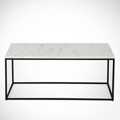 Τραπεζάκι Σαλονιού Λευκό - Μαύρο 95 x 55 x 43 εκ GR801CMY2860