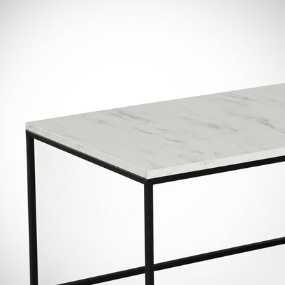 Τραπεζάκι Σαλονιού Λευκό - Μαύρο 95 x 55 x 43 εκ GR801CMY2860