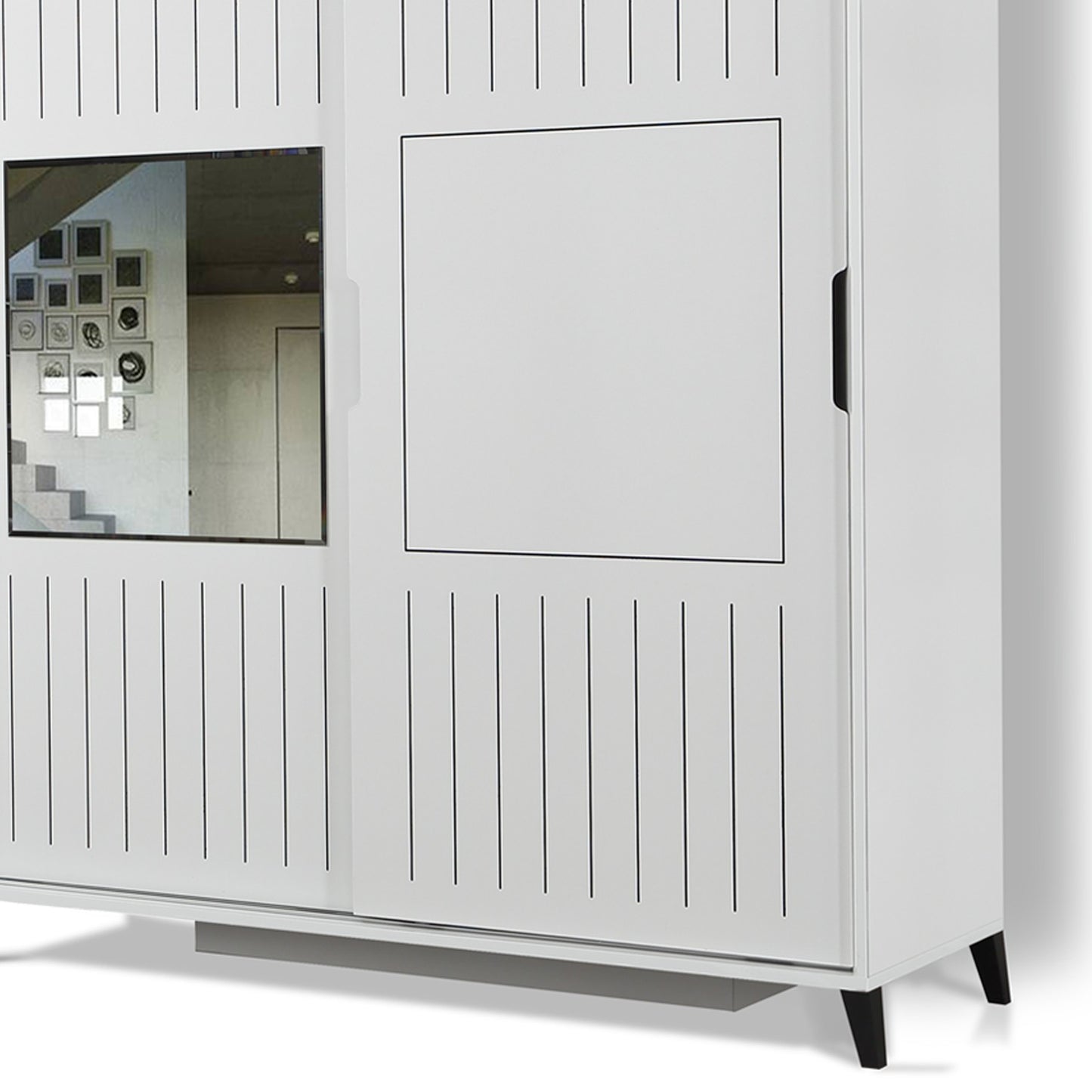 Ντουλάπα 170x216x60 εκ Λευκό 801CMY3412