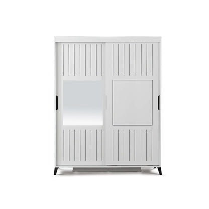 Ντουλάπα 140x216x60 εκ Λευκό 801CMY3415