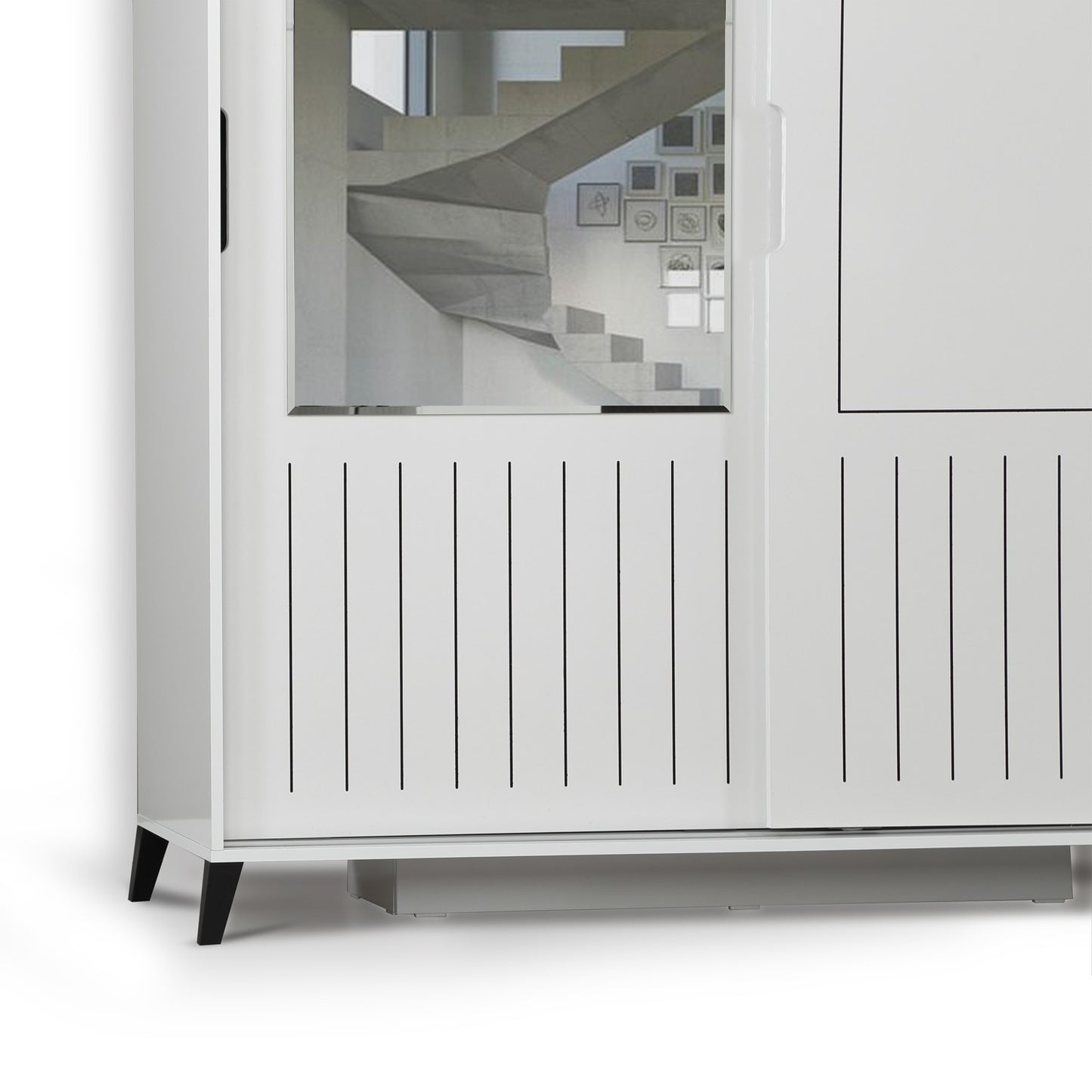 Ντουλάπα 130x216x60 εκ Λευκό 801CMY3416