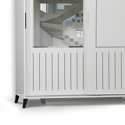 Ντουλάπα 130x216x60 εκ Λευκό 801CMY3416