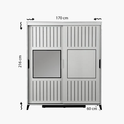 Ντουλάπα 170x216x60 εκ Καρυδί 801CMY3420