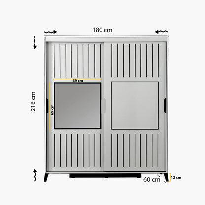 Ντουλάπα 180x216x60 εκ Δρυς 801CMY3427