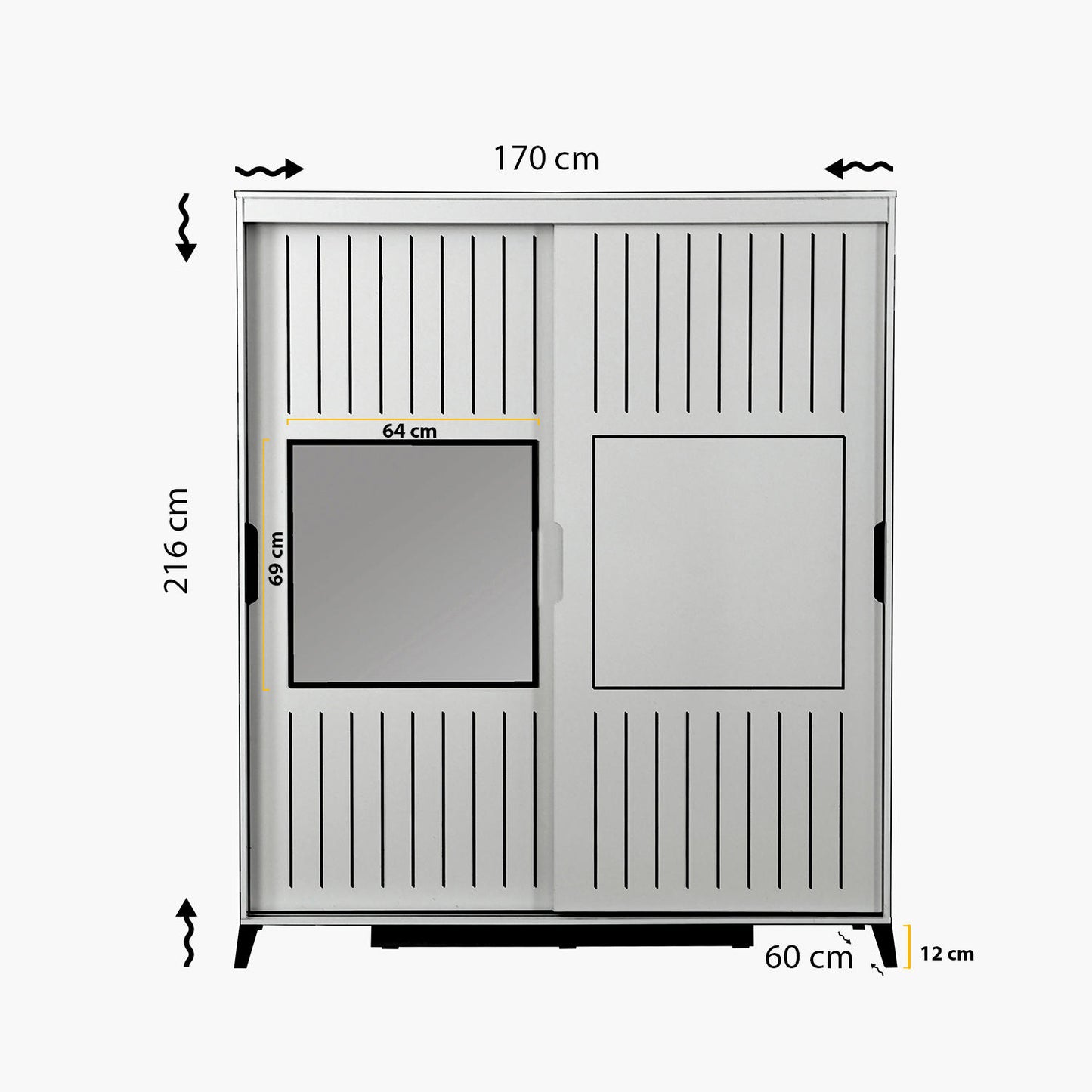 Ντουλάπα 170x216x60 εκ Δρυς 801CMY3428