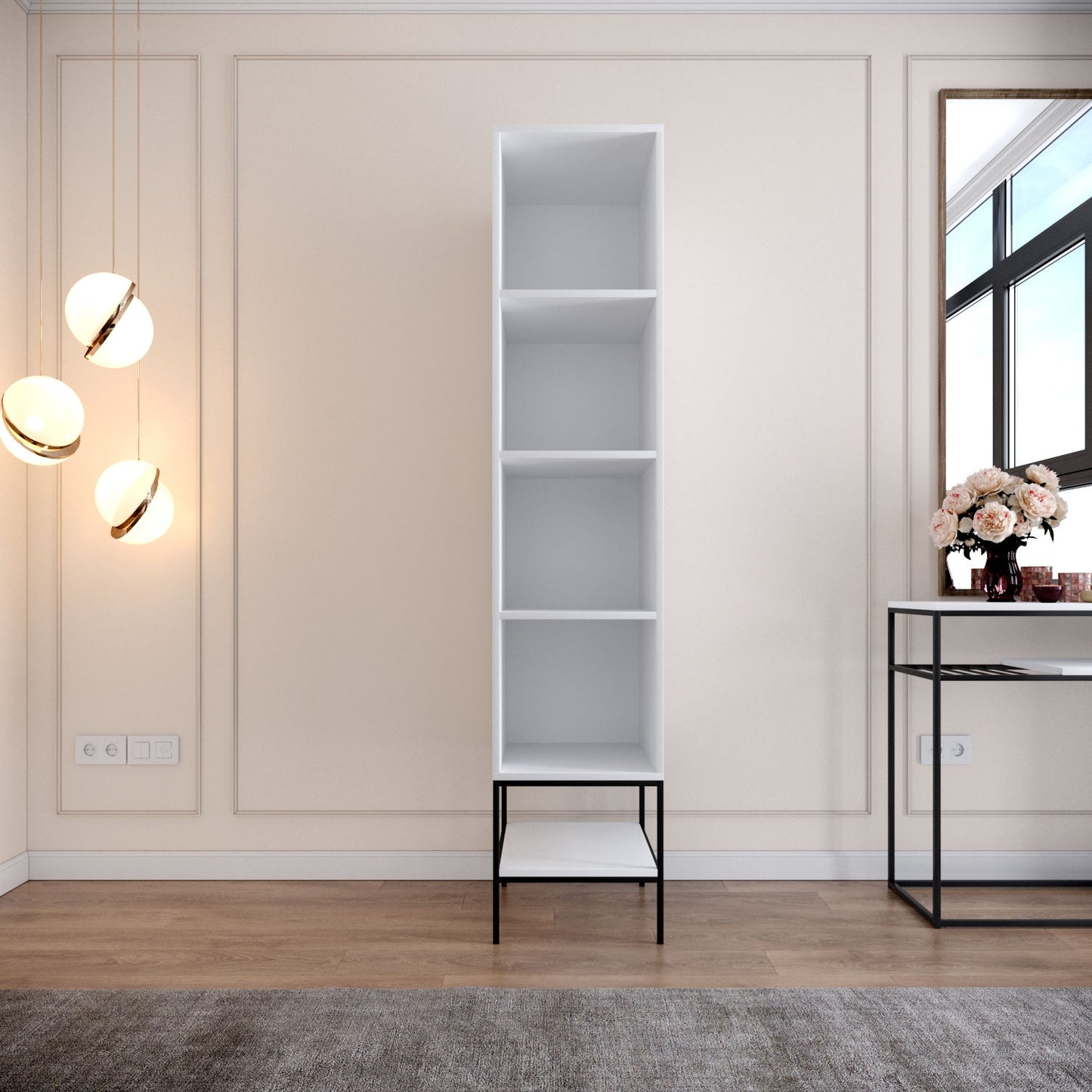 Ντουλάπα 42x200x50 εκ Λευκό 801CMY3434