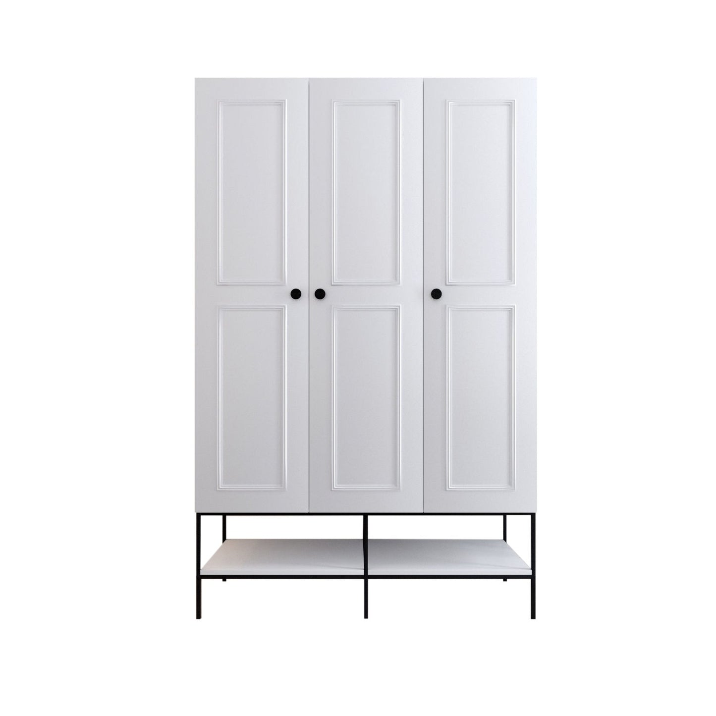 Ντουλάπα 126x200x50 εκ Λευκό 801CMY3436