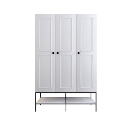Ντουλάπα 126x200x50 εκ Λευκό 801CMY3436