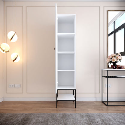 Ντουλάπα 42x200x50 εκ White Black Gold 801CMY3437