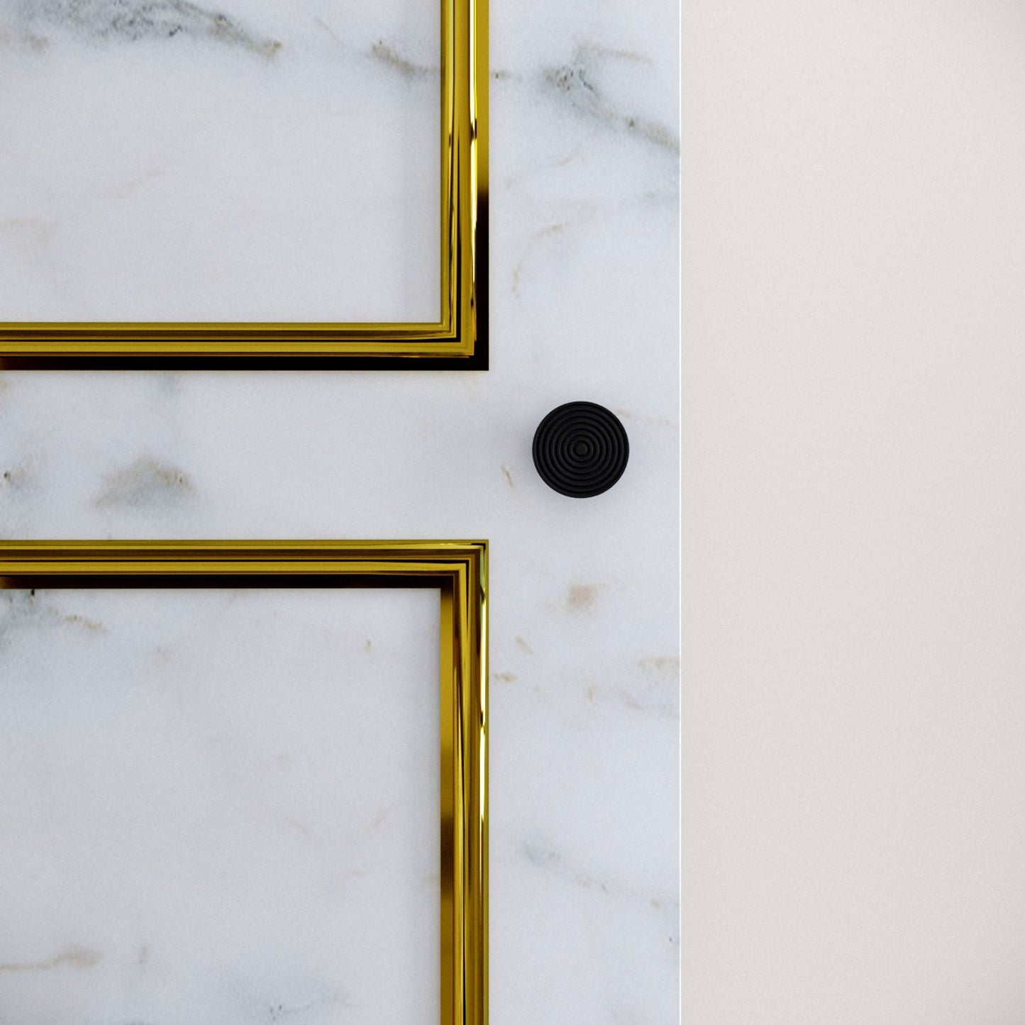 Ντουλάπα 42x200x50 εκ White Black Gold 801CMY3437