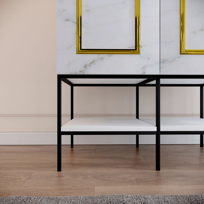 Ντουλάπα 84x200x50 εκ White Black Gold 801CMY3438