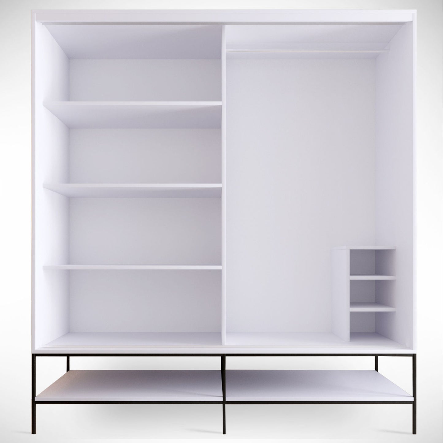 Ντουλάπα 190x200x57 εκ Λευκό 801CMY3442