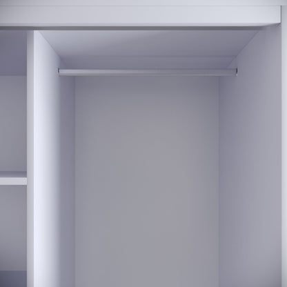 Ντουλάπα 120x200x57 εκ White Black Gold 801CMY3443