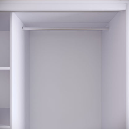 Ντουλάπα 150x200x57 εκ White Black Gold 801CMY3444