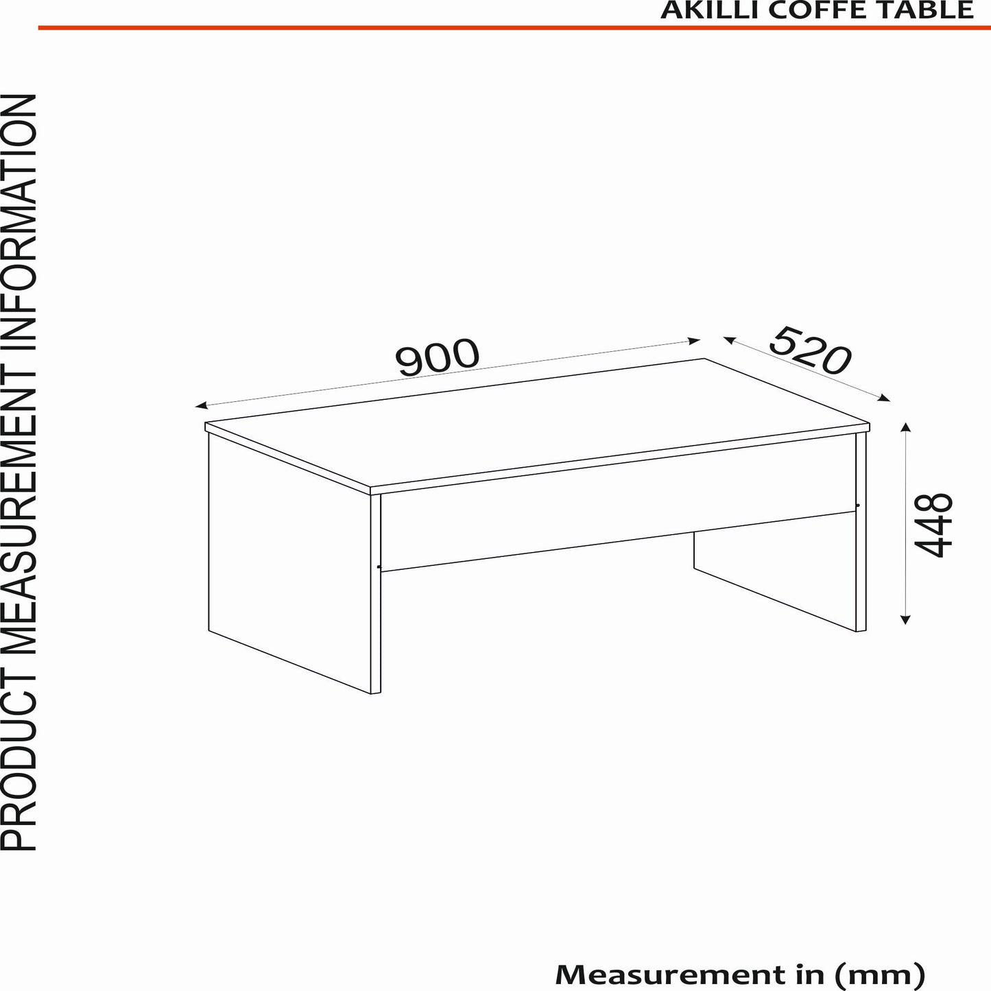 Τραπεζάκι Σαλονιού Travertine 90 x 45 x 52 εκ GR804TRH2853