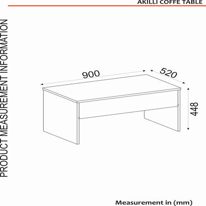 Τραπεζάκι Σαλονιού Travertine 90 x 45 x 52 εκ GR804TRH2853