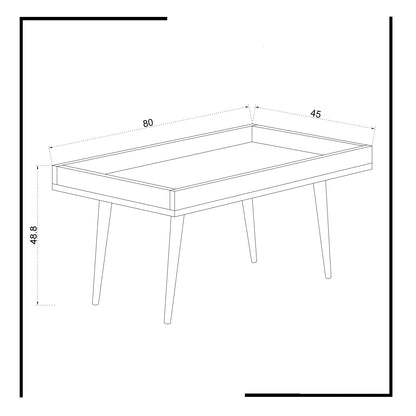 Τραπεζάκι Σαλονιού Λευκό 80 x 45 x 48,8 εκ GR811MDD2806