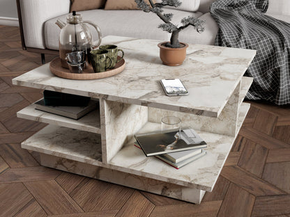 Τραπεζάκι Σαλονιού Ephesus Marble 80 x 80 x 40 εκ GR811MDD2811