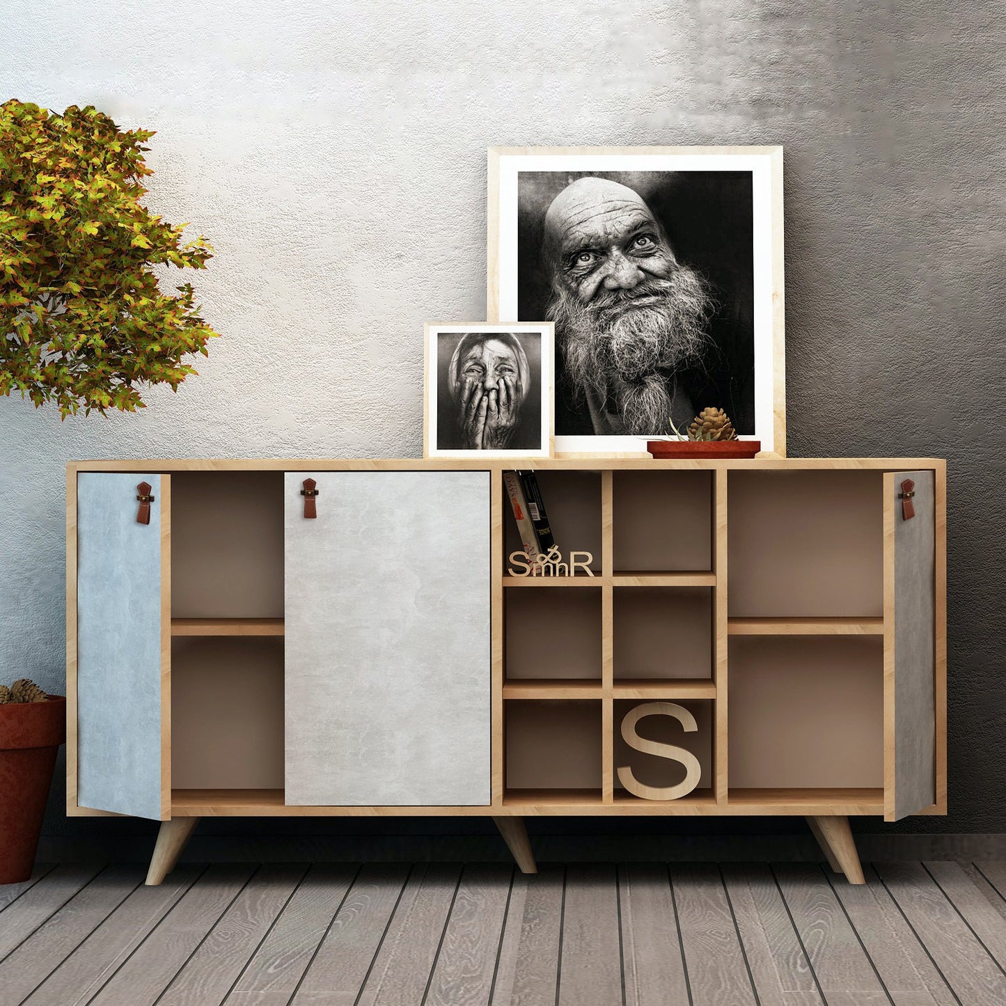 Μπουφές Δρυς
Λευκό 140x40x89cm | 811MDD3407