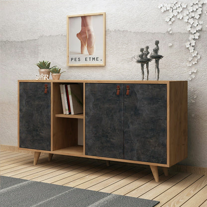 Μπουφές Δρυς
Dark Γκρι 140x40x86cm | 811MDD3413