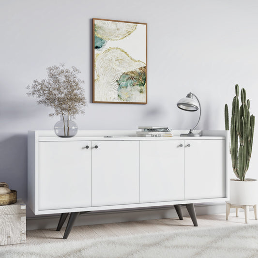 Μπουφές Λευκό 150x40x75cm | 811MDD3424