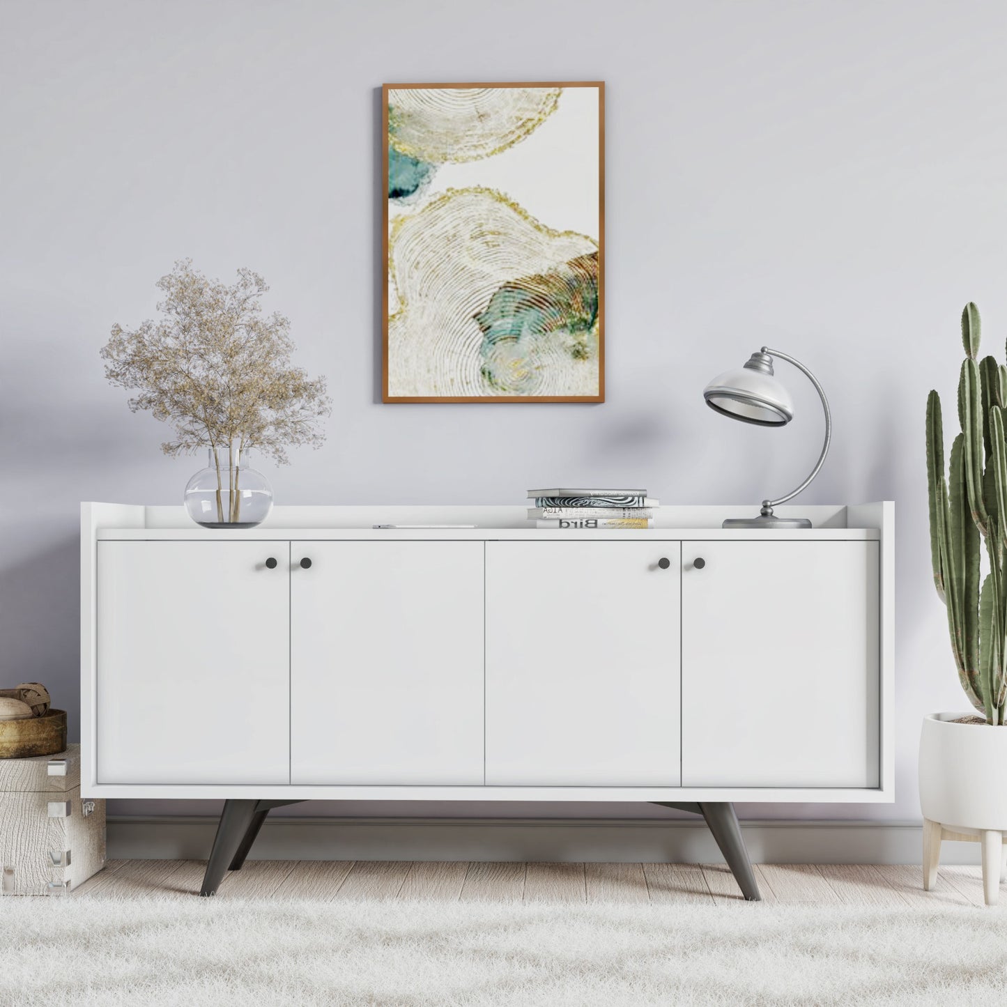 Μπουφές Λευκό 150x40x75cm | 811MDD3424