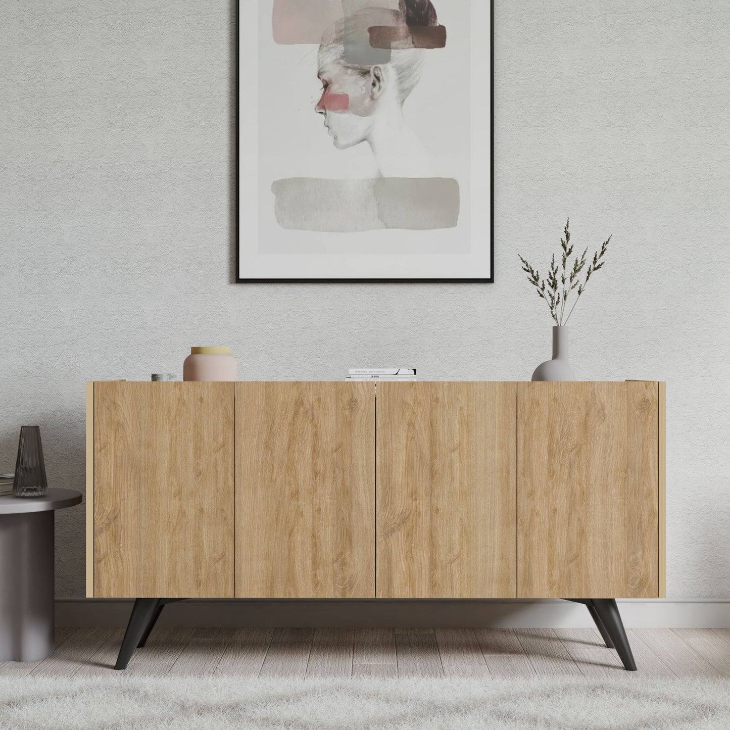 Μπουφές Δρυς 150x40x76cm | 811MDD3428