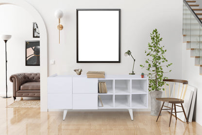 Μπουφές Λευκό 150x71x42cm | 811MDD3430
