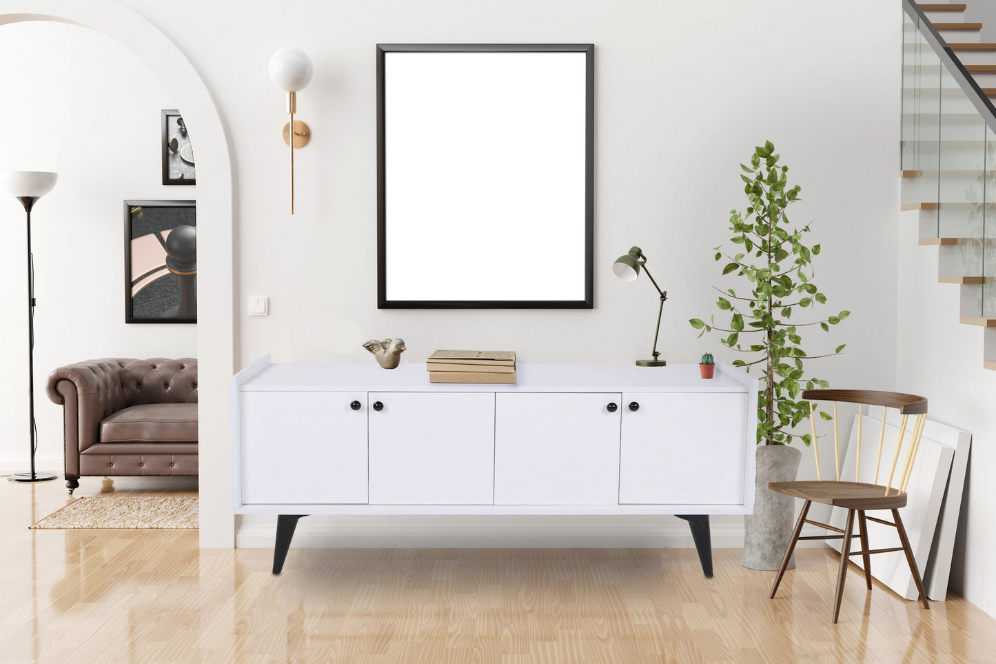 Μπουφές Λευκό 150x62x40cm | 811MDD3431