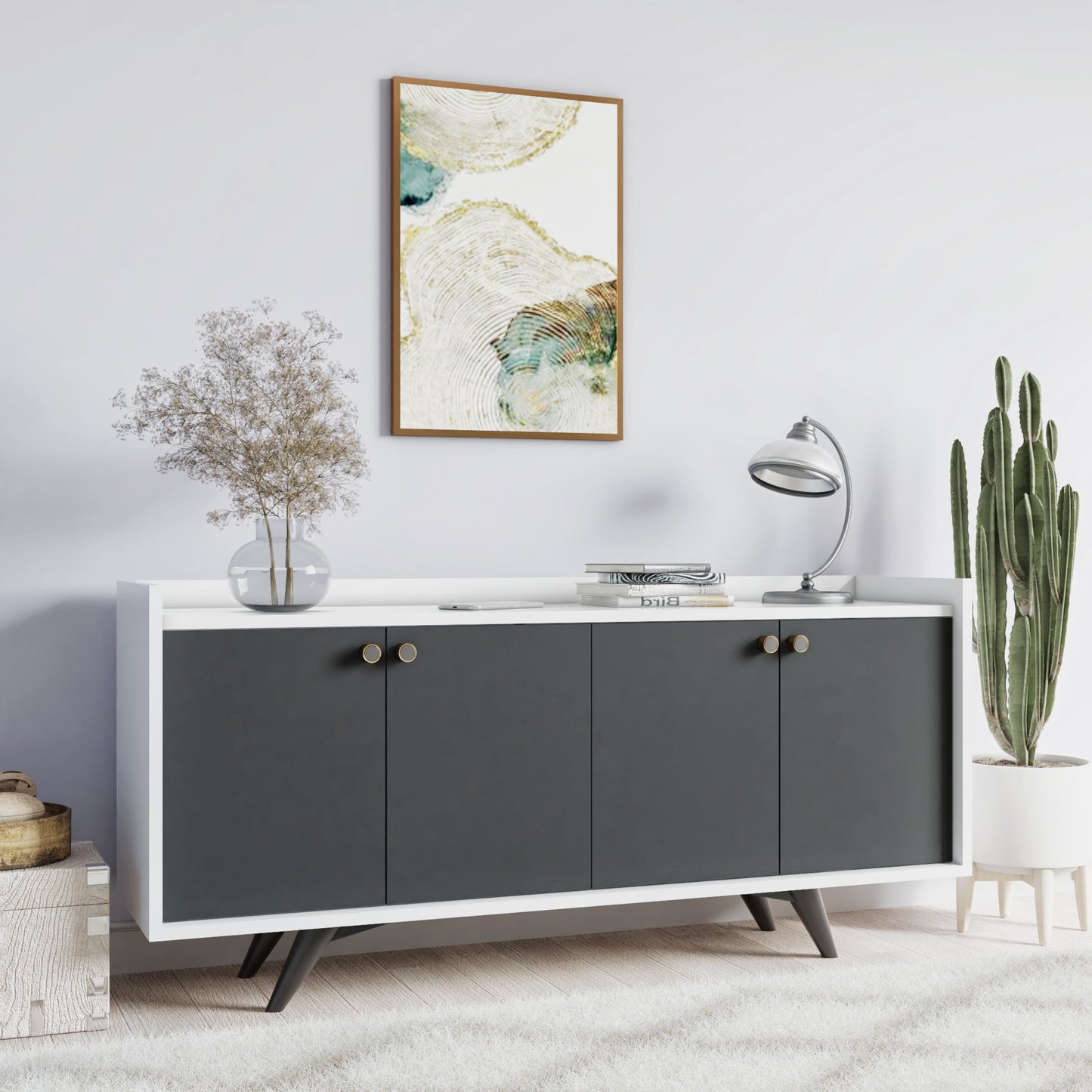 Μπουφές Ανθρακί
Λευκό 150x40x75cm | 811MDD3432