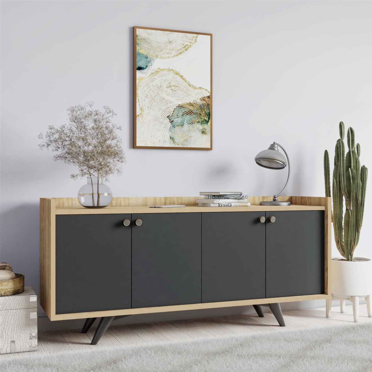 Μπουφές Ανθρακί
Δρυς 150x40x75cm | 811MDD3433