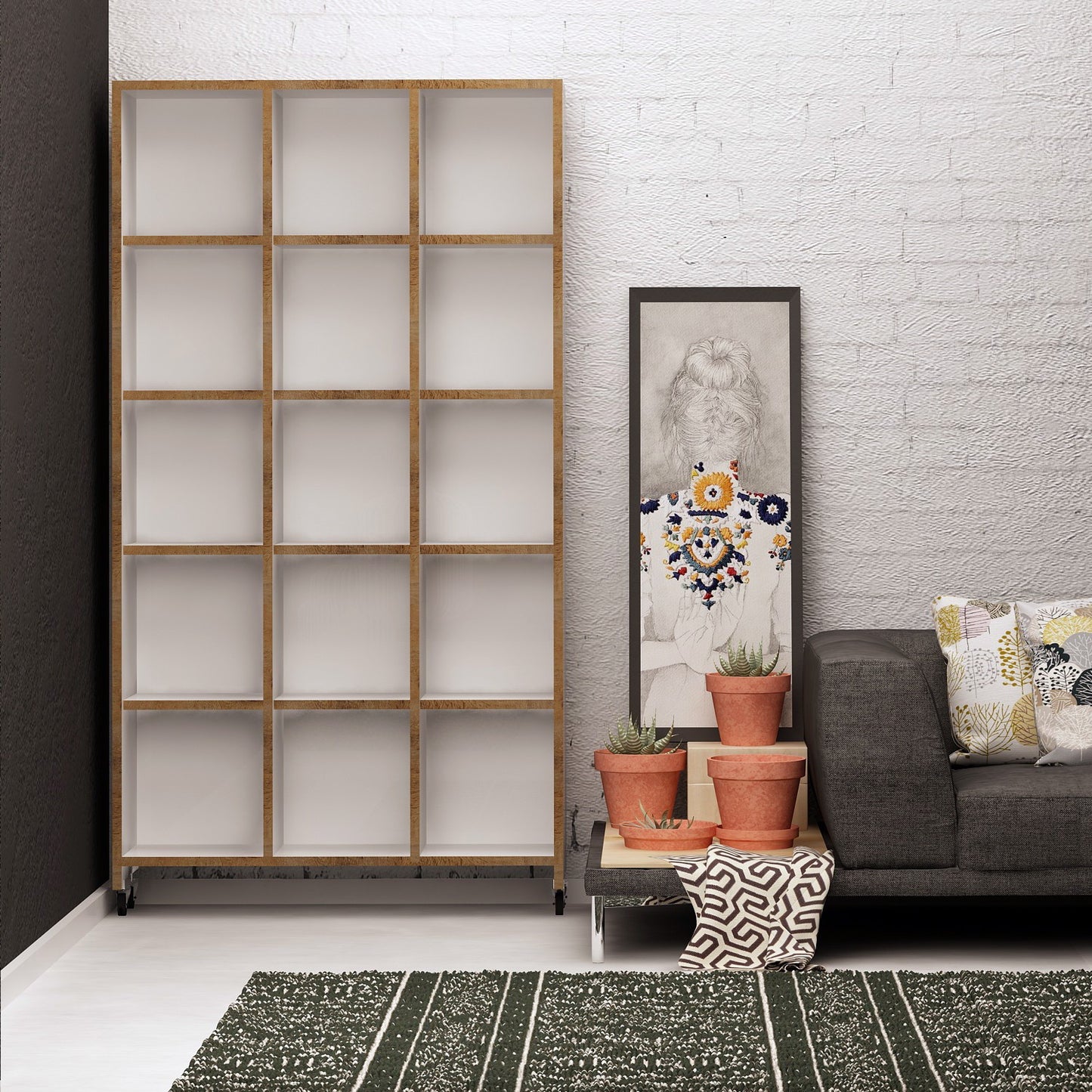 Βιβλιοθήκη 90 × 25 × 165,5 εκ. Δρυς GR811MDD3604