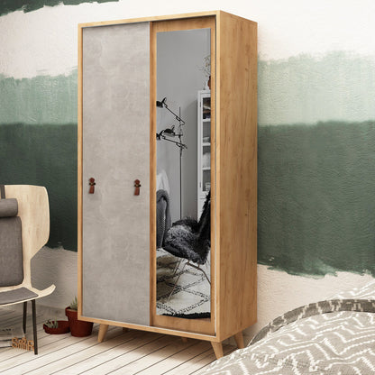 Ντουλάπα 100x190x60 εκ Δρυς 811MDD4905
